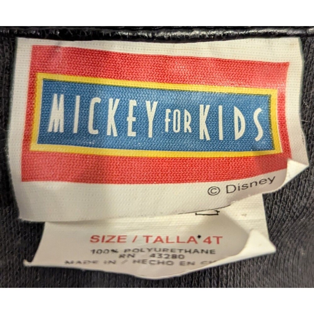 Disney Minnie Mouse Black Biker Jacket "Born to Ride" Faux Leather Kids Size 4T - Picture 5 of 16